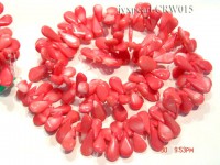 Wholesale 9x16mm Seed-shaped Pink Coral Beads Loose String