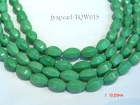 Wholesale 7.5x12mm Faceted Oval Green Turquoise Beads String