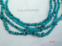 Wholesale 4-5mm Baroque Blue Turquoise Chips String
