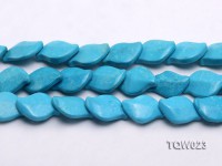 Wholesale 16x25mm Leaf-shaped Blue Turquoise Pieces String