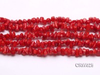 Wholesale 7-8mm Irregular Red Coral Chips Loose String
