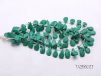 Wholesale 12x19mm Drop-shaped Green Turquoise Beads String
