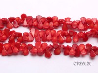 Wholesale 13x19mm Seed-shaped Red Coral Beads Loose String