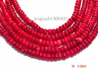 Wholesale 8.5mm Flat Red Coral Beads Loose String