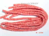 Wholesale 9.5×2.5mm Flat Pink Coral Beads Loose String