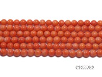Wholesale 8mm Round Orange Coral Beads Loose String