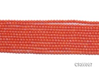Wholesale 3.5mm Round Orange Coral Beads Loose String