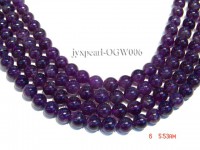 Wholesale 8mm Round Translucent Amethyst Beads String