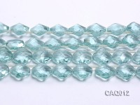Wholesale 20mm Flower-shaped Transparent Simulated Aquamarine Pieces String