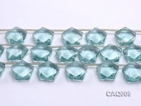 Wholesale 20mm Star-shaped Simulated Aquamarine Beads String