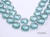 Wholesale 22mm Flower-shaped Simulated Aquamarine Beads String