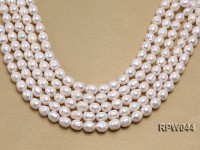 Wholesale 10.5x12mm Classic White Rice-shaped Freshwater Pearl String
