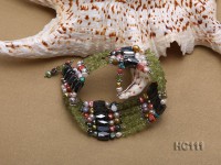 Multicolor pearl gemstone and crystal bracelet