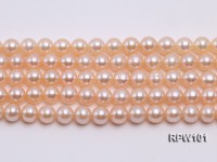 Wholesale AAA-grade  8-9mm Pink Round Freshwater Pearl String