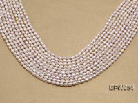 Wholesale 4.5×6.5mm Classic White Rice-shaped Freshwater Pearl String