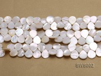 Wholesale 13x15mm White Drip-shaped Seashell String