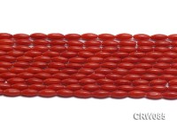 Wholesale 4x10mm Rice-shaped Red Coral Beads Loose String
