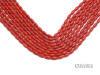 Wholesale 5x10mm Rice-shaped Orange Coral Beads Loose String