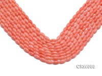 Wholesale 5x10mm Rice-shaped Pink Coral Beads Loose String