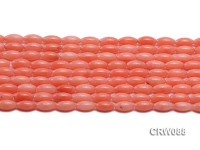 Wholesale 5x10mm Rice-shaped Pink Coral Beads Loose String