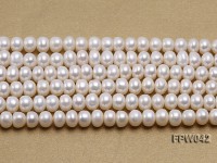 Wholesale 7x9mm White Flat Cultured Freshwater Pearl String