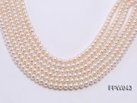 Wholesale 7.5x9mm Classic White Flat Cultured Freshwater Pearl String