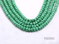 Wholesale 6.5×9.5mm Wheel-shaped Green Turquoise Beads String