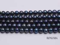 Wholesale High-quality AA-grade 10-11mm Black Round Freshwater Pearl String