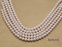 Super High-quality 10-11mm Classic White Round Freshwater Pearl String