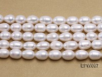 Wholesale 9.5x13mm Classic White Rice-shaped Freshwater Pearl String