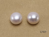 Wholesale Cards of 11mm Classic White Flat Freshwater Pearls—16 Pairs