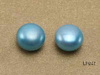 Wholesale Cards of 8.5-9mm Blue Flat Freshwater Pearls—33 Pairs