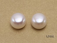 Wholesale Cards of 10-10.5mm Classic White Flat Freshwater Pearls—27 Pairs