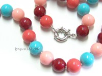 14mm colorful round seashell pearl necklace