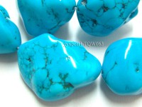 Wholesale 30x45mm Irregular Blue Turquoise Pieces String