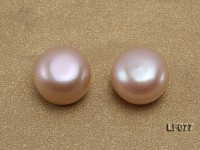 Wholesale Cards of AA-grade 11.5-12mm Natural Pink Flat Freshwater Pearls—24 Pairs