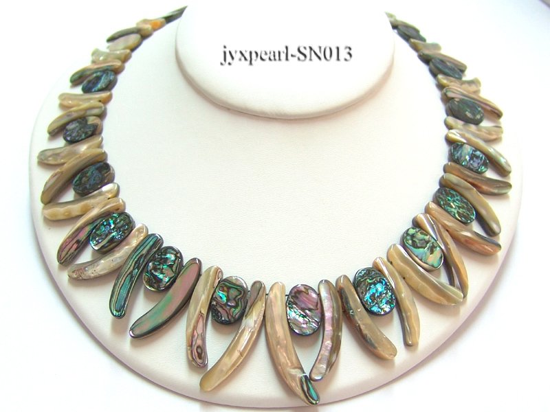 Colorful Abalone Shell Pieces Necklace