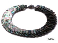 Button-shaped Abalone Shell Pieces Necklace