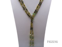 7-8mm green freshwater pearl green crystal and green shell beads and jewelry accessories necklace