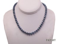 7.5-8.5mm Black Freshwater Pearl Necklace and Bracelet Set