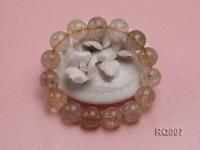 13-14mm Rutilated Quartz Beads Elastic Bracelet