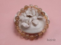 10mm Rutilated Quartz Beads Elastic Bracelet