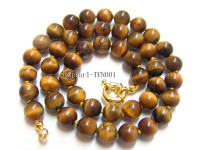 8mm Round Tiger Eye Beads Necklace