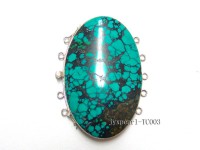 47x73mm Multi-Strand Sterling Silver Turquoise Clasp