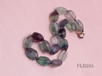 16x25mm Oval Fluorite Beads Necklace