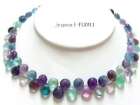 9x11mm Drop-shaped Fluorite Beads Necklace