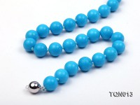 12mm vibrant blue round Turquoise Necklace