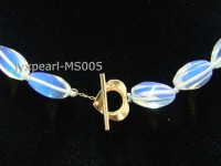 8x16mm Irregular Opalescent Moonstone Beads Necklace