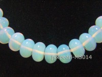 9x14mm Flat Opalescent Moonstone Beads Necklace