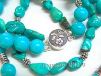 8mm blue round Turquoise Necklace with turquoise pandent